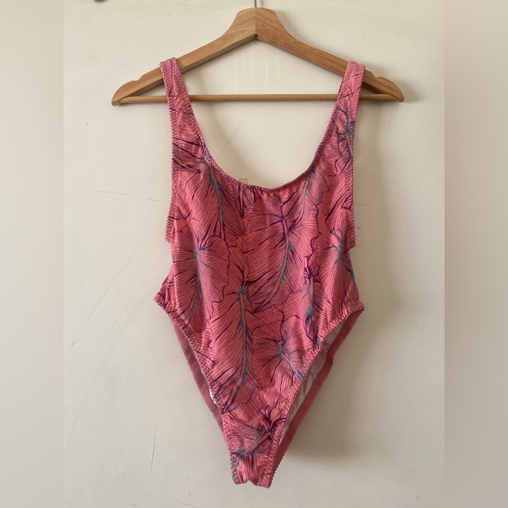 Free People Pink and Blue Bodysuit